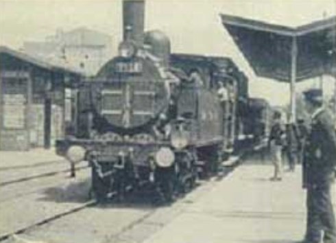 1896 - L’arrivo del treno alla stazione